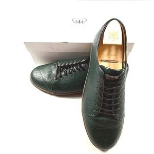 Crown Northampton Harlestone Hand Stitch Green Pebbled Leather Mens UK 12/US 13